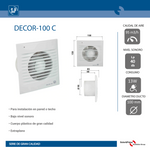 Extractor de aire para baño DECOR-100 C