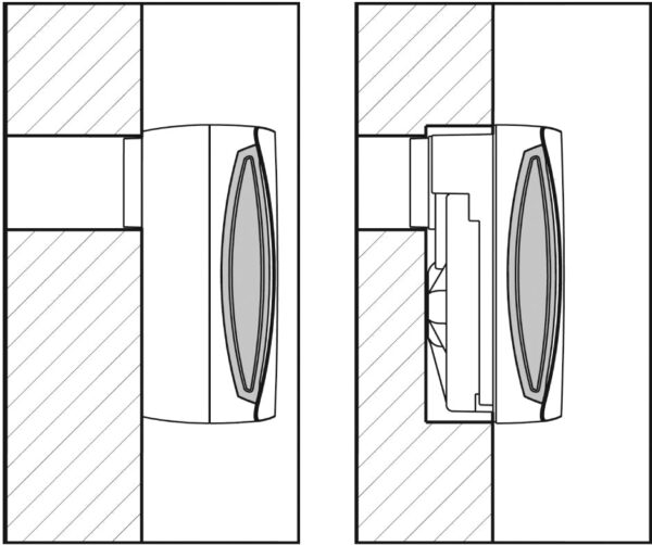 Extractor de aire centrífugo empotrable con temporizador para ambientes habitacionales EBB-250 NT