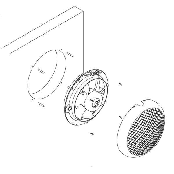 Extractor de aire para muro o vidrio HCM-150 N S&P - Imagen 5
