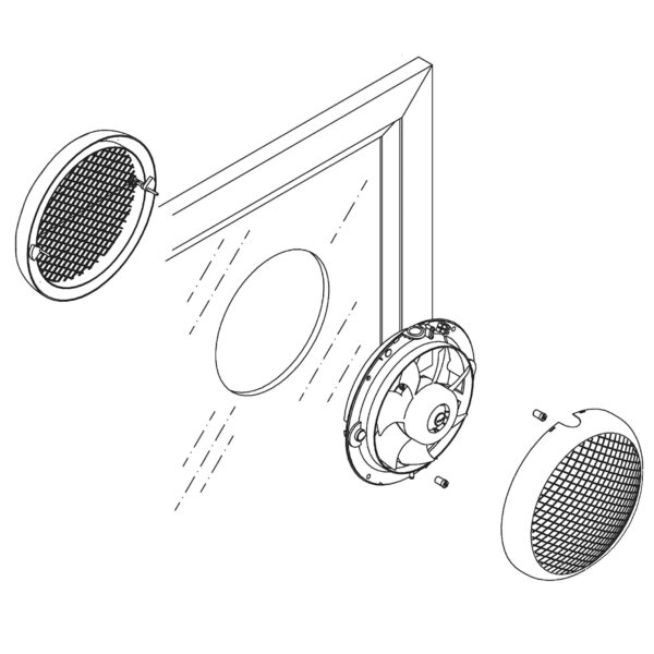 Extractor de aire para muro o vidrio HCM-150 N S&P - Imagen 6