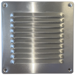 Rejilla sobrepuesta de aluminio de 140 mm con malla