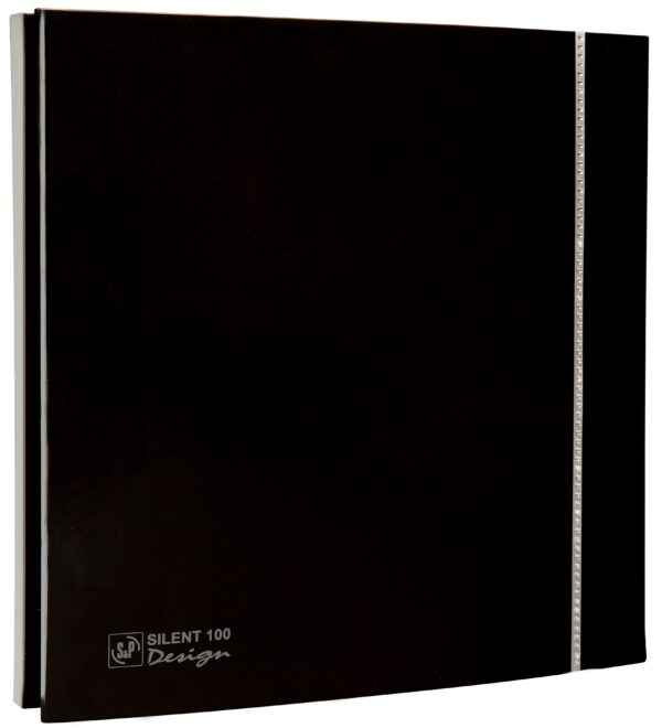 Extractor de aire para baño ultrasilencioso SILENT-100 CZ BLACK DESIGN SWAROVSKI